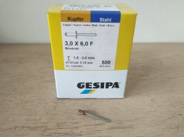 500x Gesipa popnagel koper-staal 3x6mm 1433655 (1)